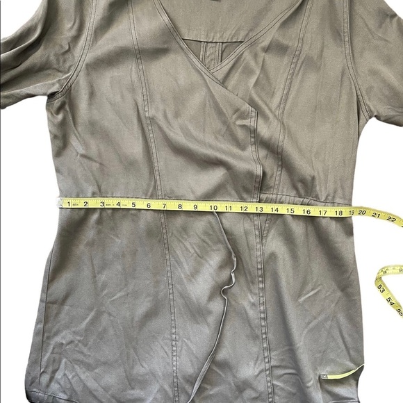 Knox Rose green long sleeve embroidered tie waist shacket size medium - Picture 12 of 15